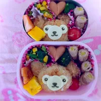 ダッフィー風クマさんお弁当 ꒰๑•௰•๑꒱|みなみさん