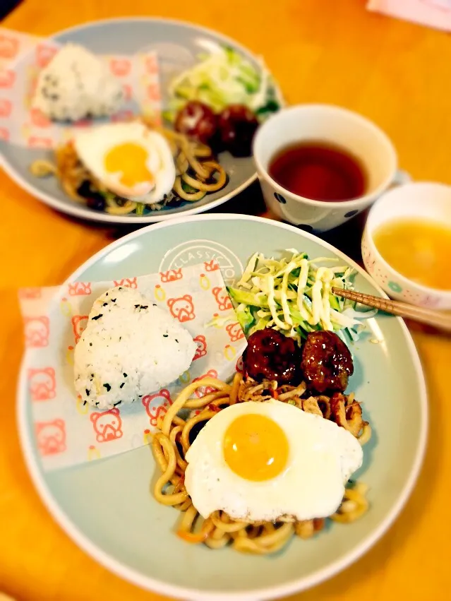 焼きうどんランチプレート♪|☆マミ☆さん