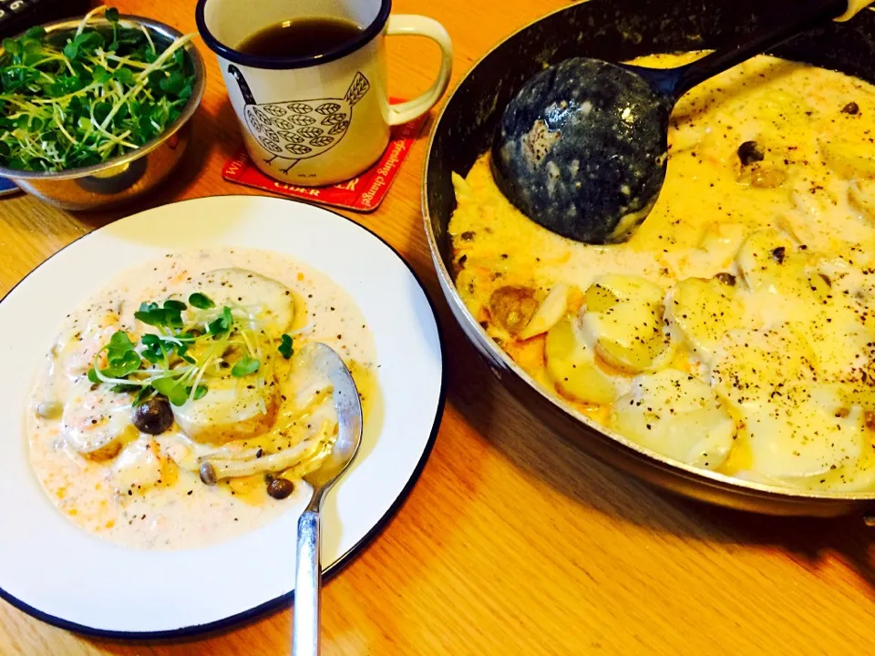 じゃがいもとしめじのチーズクリームシチュー|ききさん