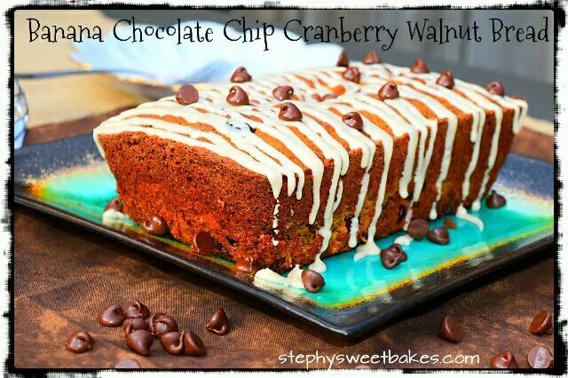 Banana Chocolate Chip Cranberry Walnut Bread recipe|Stephyさん