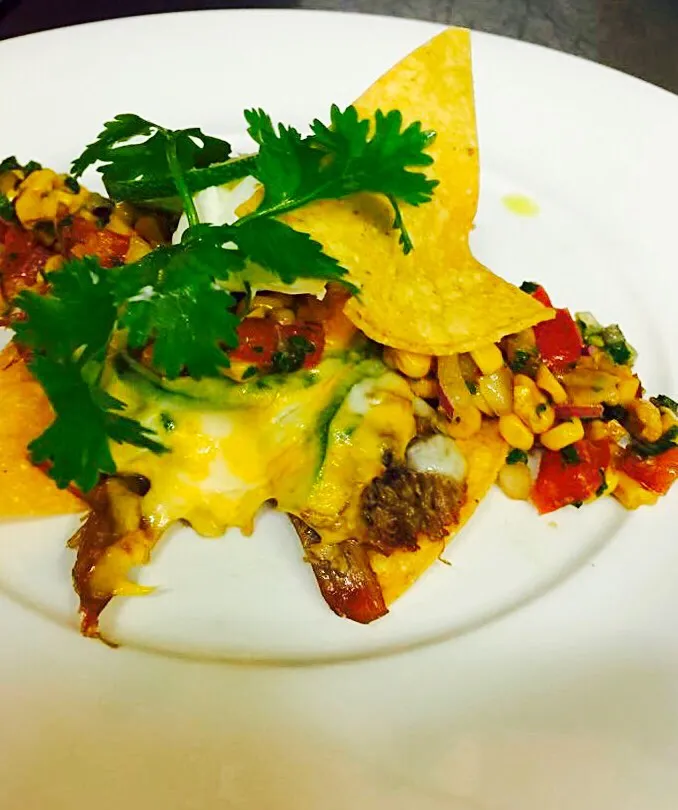 Smoked duck confit nachos, corn chipotle salsa|Michael Kohlさん