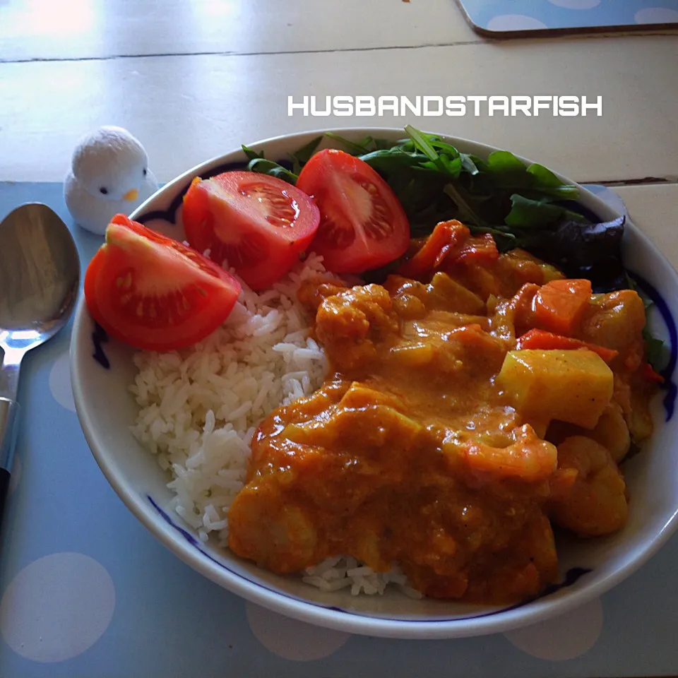 Yellow Schrimp Curry made by shirley@ Mile End, June 6th 2015|KazutoEESさん