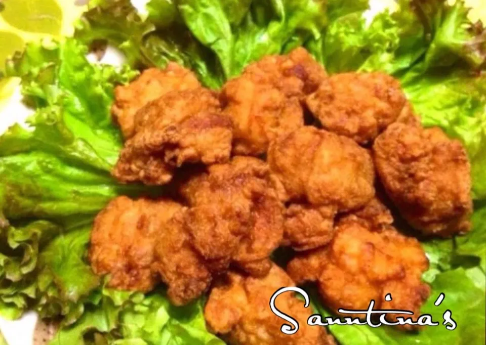 🍖KARAAGE,Japanese-style fried chicken(boneless & seasoned with soy sauce )...から揚げfor 晩ごはん😋✨|🌺Sanntina🌺さん