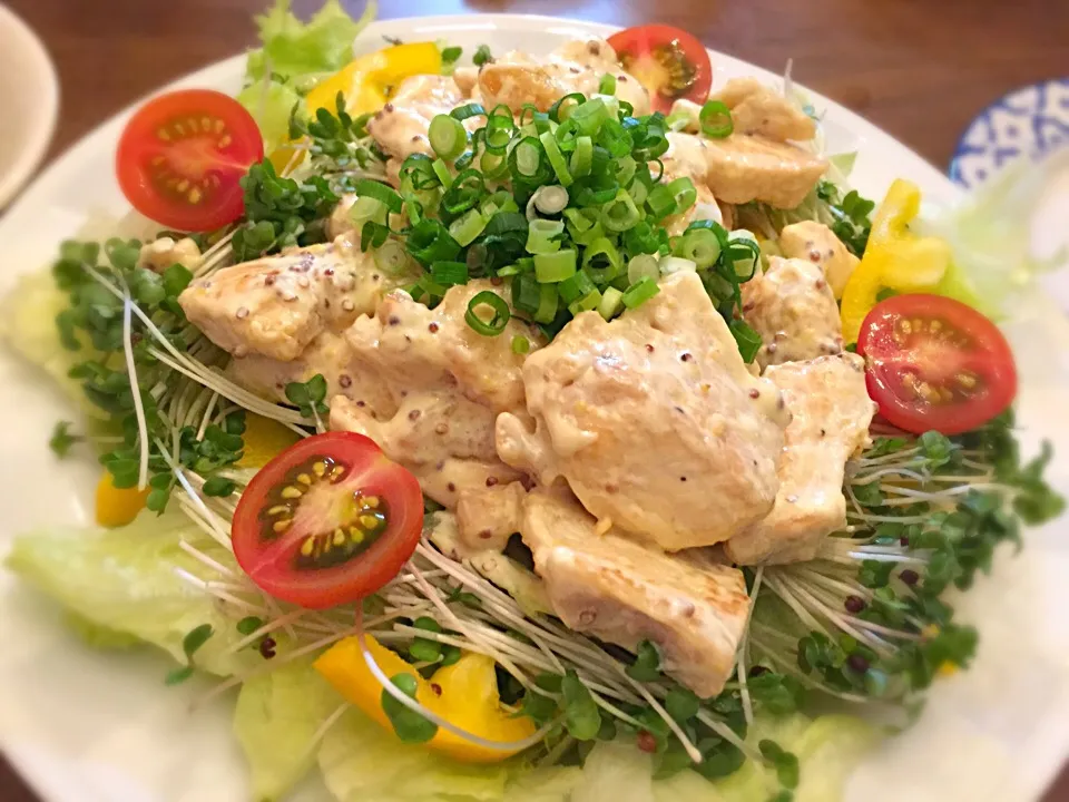 あゆ♡さんの料理 鶏胸キュン肉のマヨネーズソースあえ♡|Ayaさん