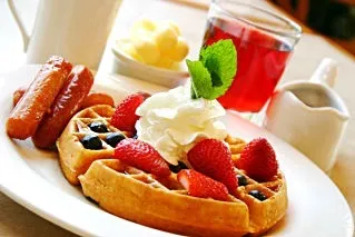 Waffles and sausage|Nigelさん