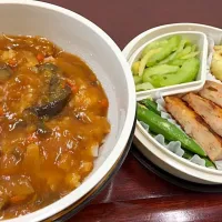 80キロカロリーの麻婆茄子を使ったお弁当です。|mi〜さんさん