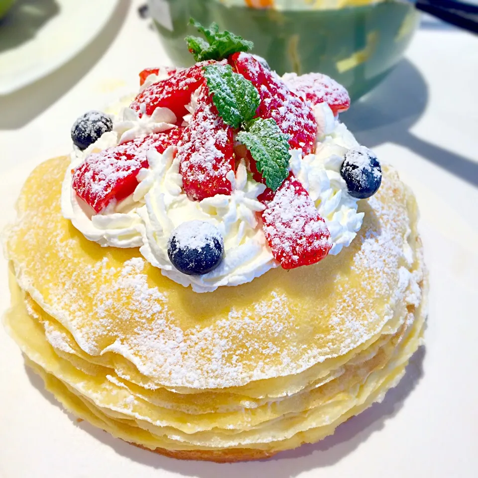 Snapdishの料理写真:万层蛋糕 thousand layers cake #cake #cream #crepes #jillkitchen #jkitchen #cooking #baking #flour #rum|Jill Nyomanさん