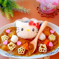 キティちゃんのデコカレー♡