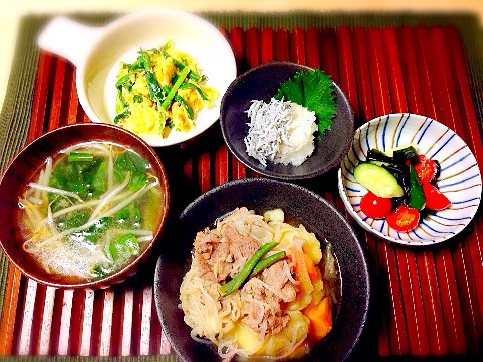 Snapdishの料理写真:肉じゃが定食〜♫|ともよさん