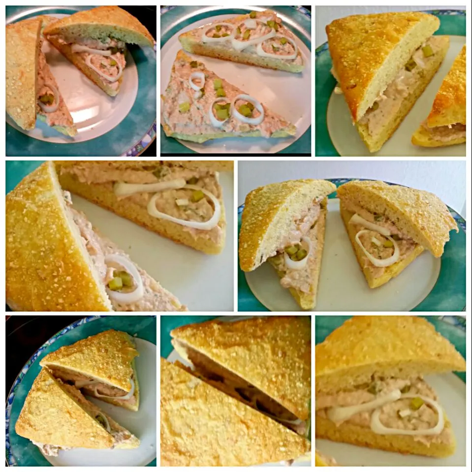 tuna cornbread sandwich homemade
 #tuna
 #sandwich|Najeskaさん