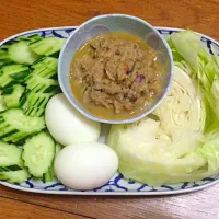 Snapdishの料理写真:น้ำพริกปลาทู|Saruchaさん