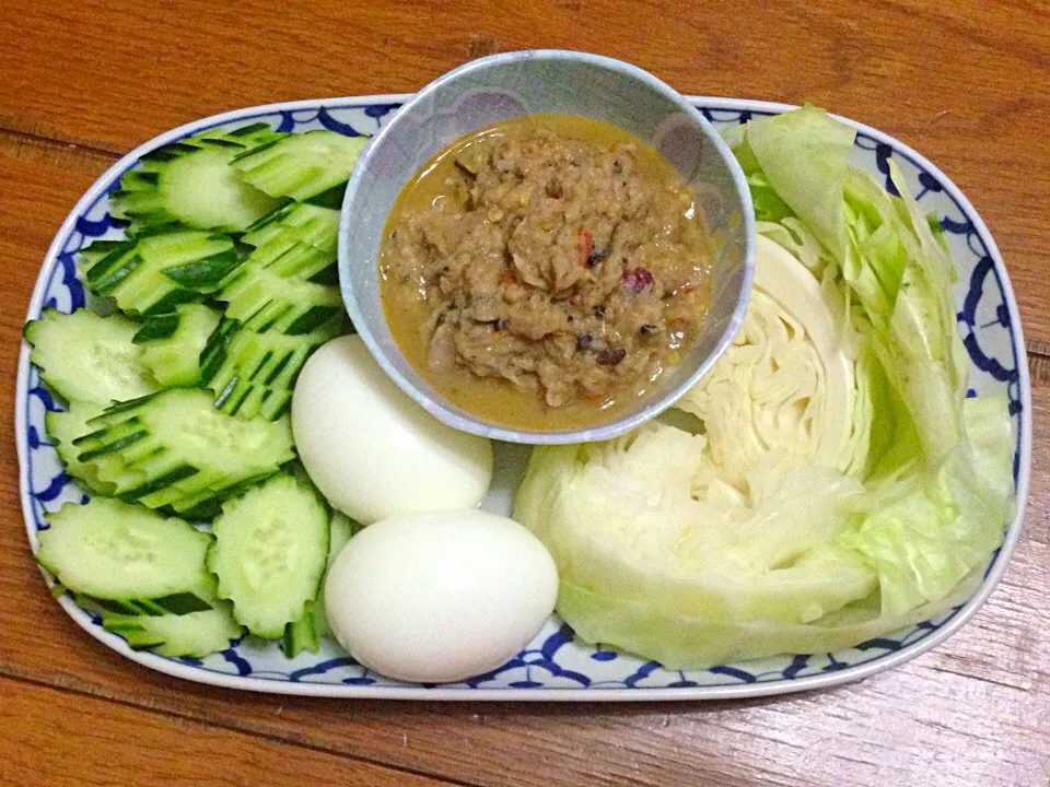 Snapdishの料理写真:น้ำพริกปลาทู|Saruchaさん