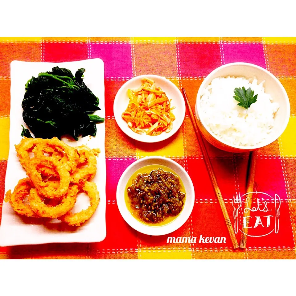 Dine....!!!Calamary with Spinach 🍴🍚🐙|meilizaさん