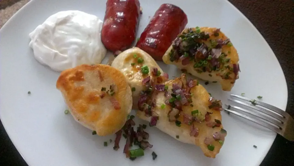 Perogies and susage|paulaさん