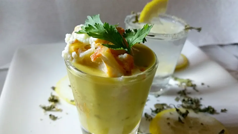 Pair Green Curry Manicotti Shooters and Tequilas Shoothers|SONN'Sさん