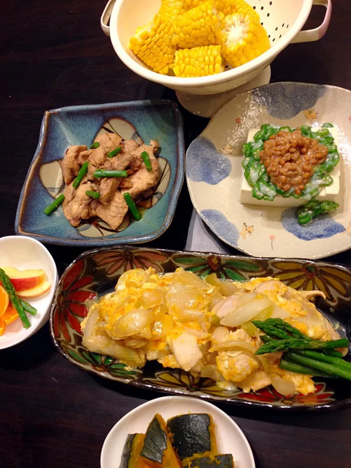 親子丼のご飯なし、カジキマグロの煮付け|しもっち"もたれつさん