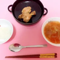 トマトスープ チキン ご飯|さやさん