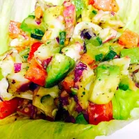 Snapdishの料理写真:tako avocado tomato salsa|ルビばさん