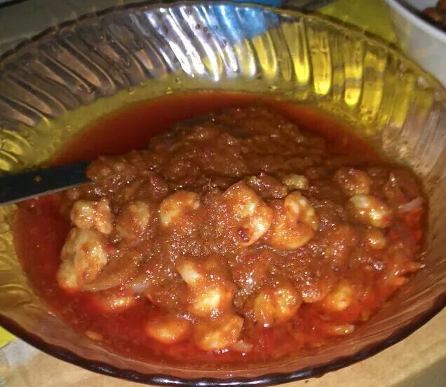 Snapdishの料理写真:Sambal Udang - Prawn in Chilli Paste Sauce|FooDin'sさん