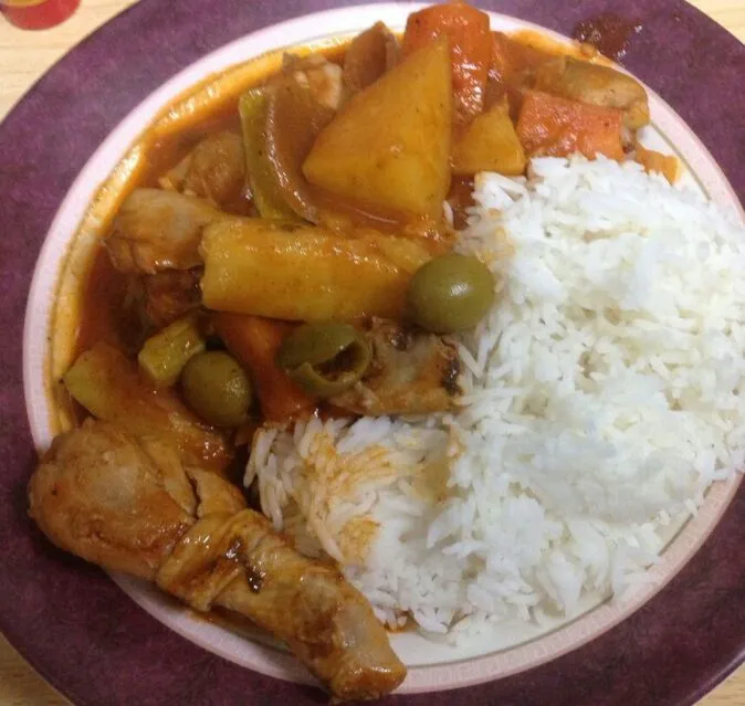 Chicken Stew & Steamed Basmathi Rice|FooDin'sさん