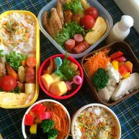 Snapdishの料理写真:父さん&母さん&娘のお弁当〜〜〜♪