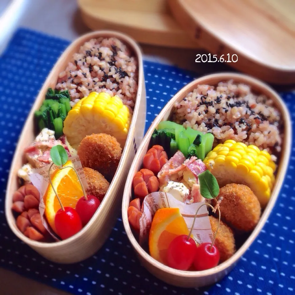 Snapdishの料理写真:さと⋆の料理💫さつま芋とクリチとベーコンのサラダ🍠のお弁当〜◡̈|さと⋆さん