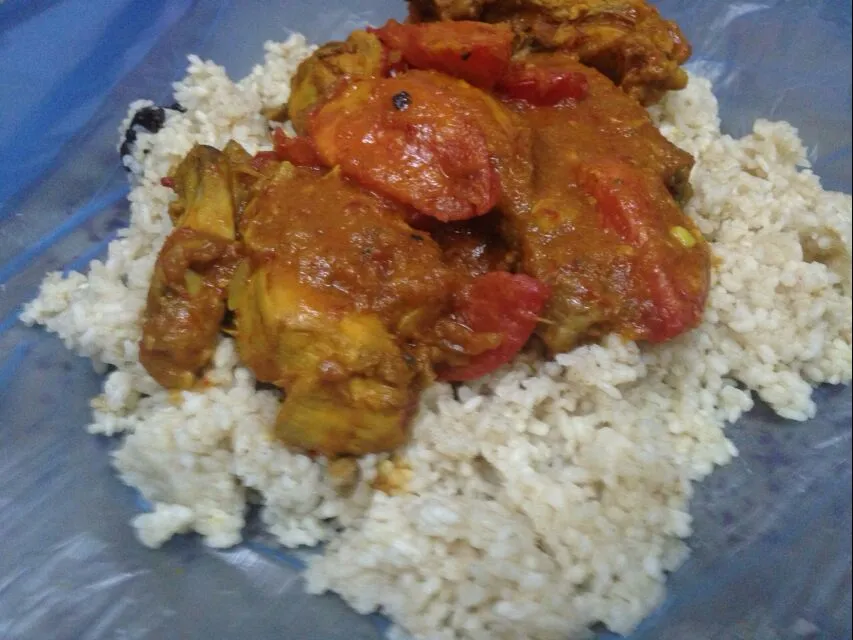 Ayam Tomato - Chicken in Tomato Sauce with Korean Rice|FooDin'sさん