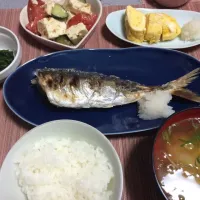 Snapdishの料理写真:アジの塩焼き|Mikiさん