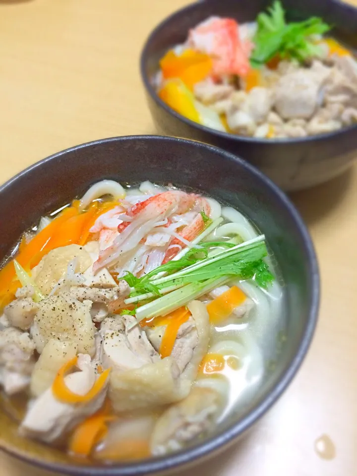 主人が風邪をひいた時に作る塩うどん|でめきんさん