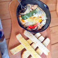 Baked eggs with roasted veg and Gruyere cheese|Aisling Cullenさん