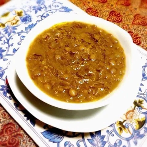 Persian Green Lentil Soup 「عدسى」「レンズ豆スープ」|H3L1DAさん