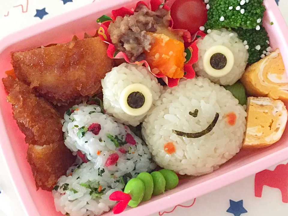 カエルさん弁当|3人の姫のためにさん