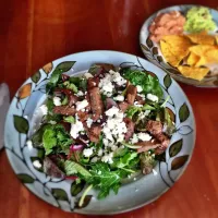 Salad with Lime Vinagrette, Sirloin and Cojito cheese|Kim Hansonさん