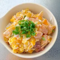 フライパンを持って40秒でできる親子丼♡|はるさん