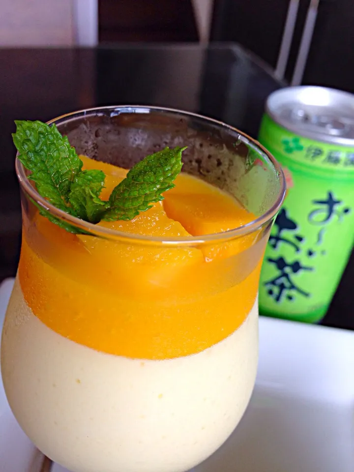 Tea time with melon & mango pudding☆♪|viviさん