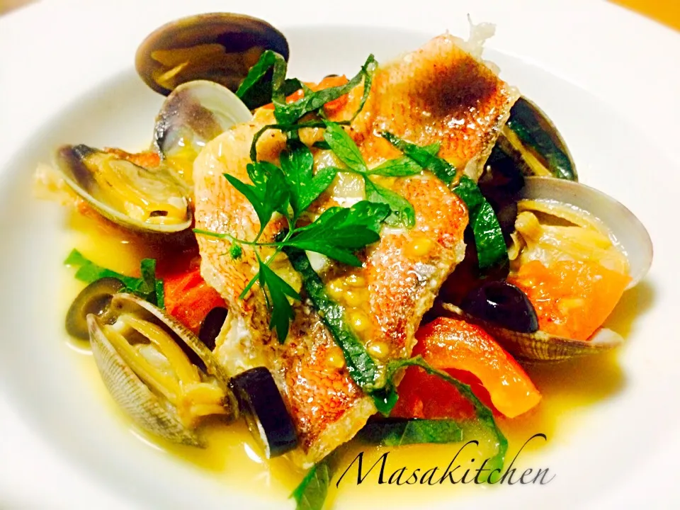 pesce all'acqua pazza|Masakiさん