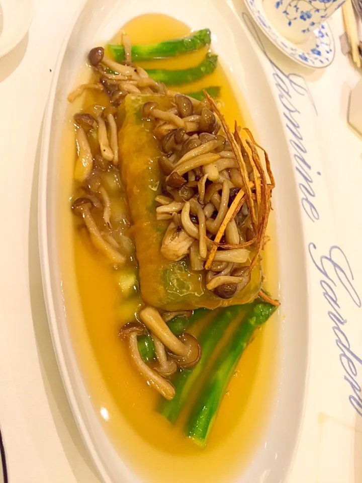 Deep-fried vegetables & bean curd with asparagus|Sky Blueさん