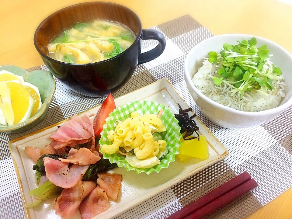 野菜多目の朝ご飯|ポンポコたまこさん