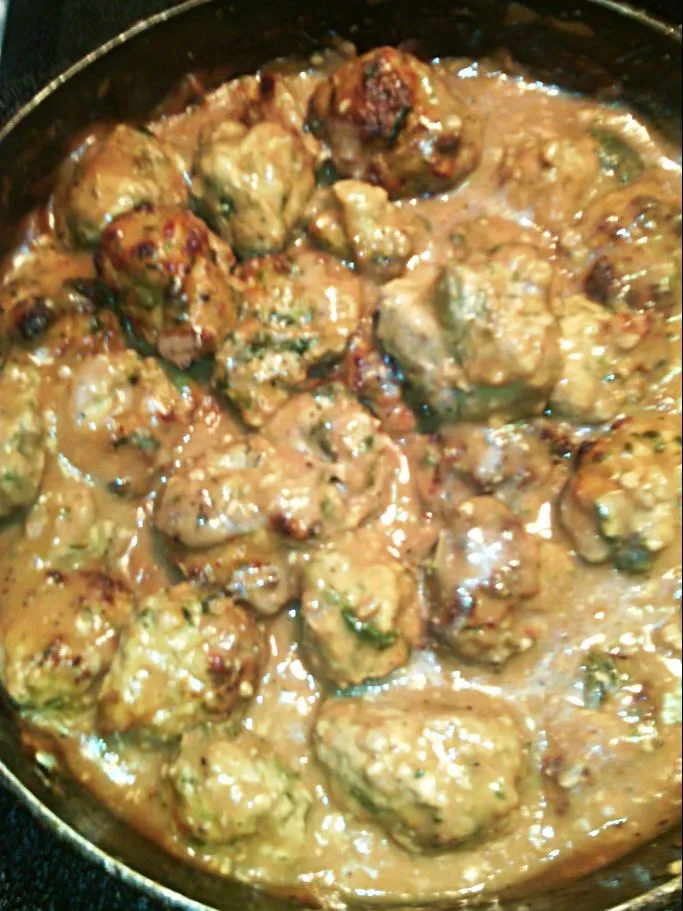 #Spinach&ParmesanStuffedSwedishMeatballs|Bonitaさん