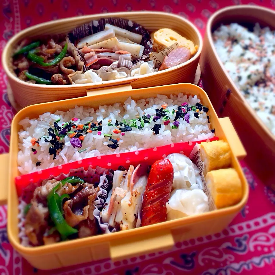 ＊高3女子＆中2男子弁当＊|nishi 12さん