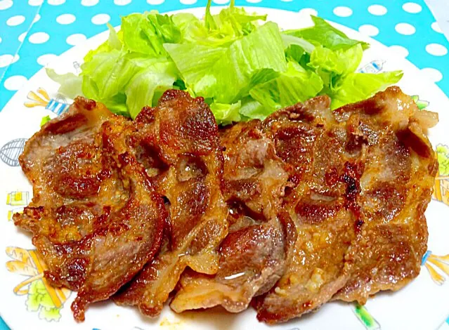 焼きにんにくとしよう油 豚肉 - Pork fried in garlic & soy sauce 😋✨❤️|Liezlさん