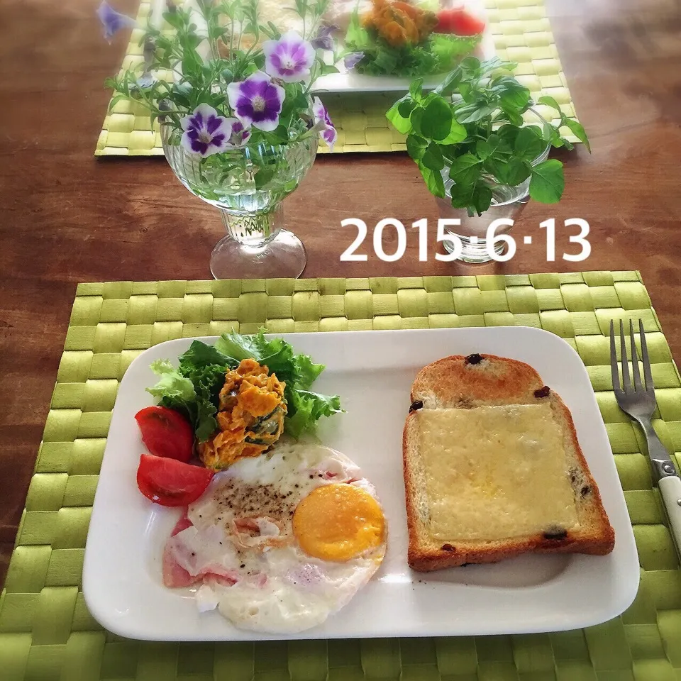 Snapdishの料理写真:朝ごはん 2015・6・13|ローゼルさん