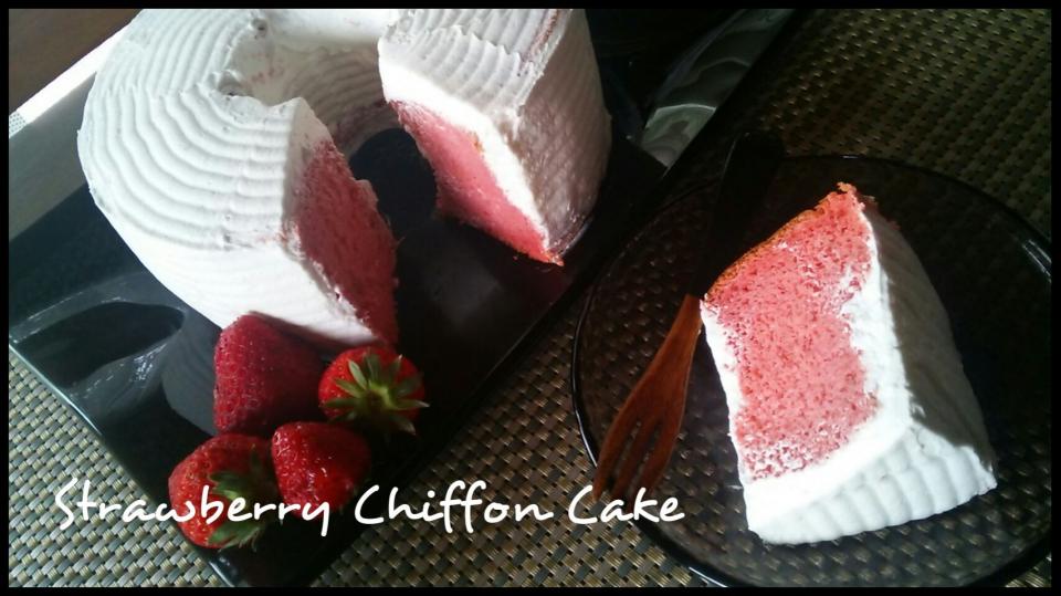 いちご祭り第二弾🍓苺シフォンケーキ🍓
