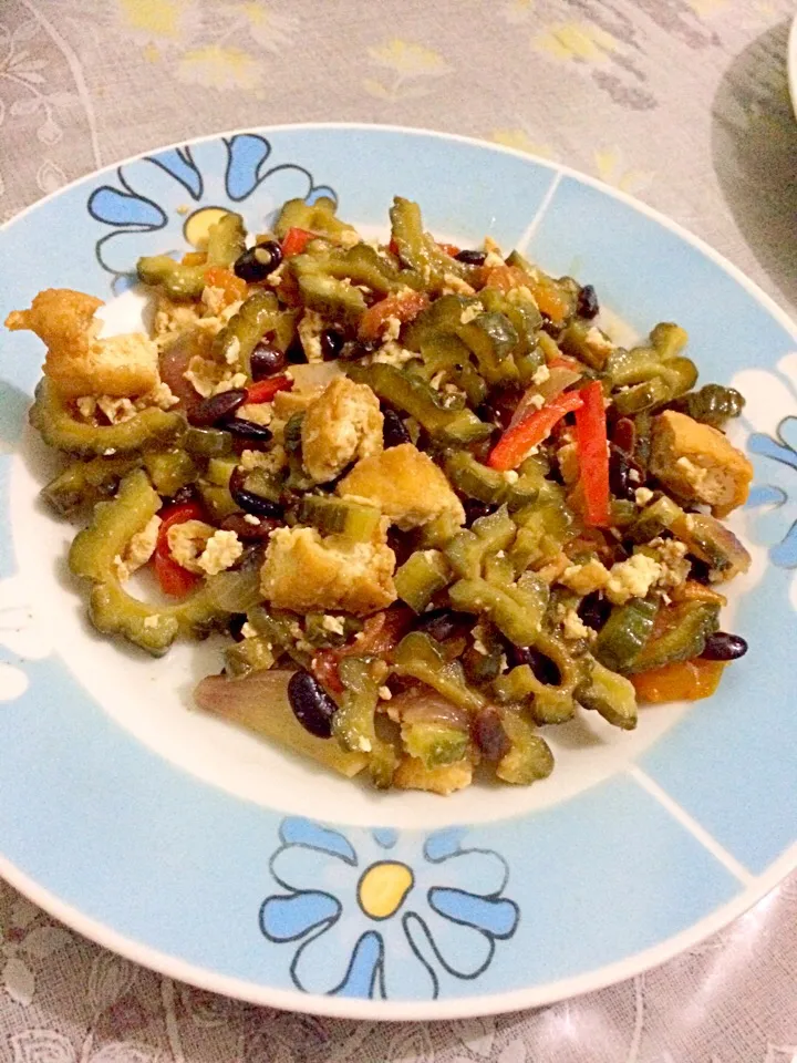 Ampalaya mixed with tofu and tausi|Richard Pia Valiente Puertoさん