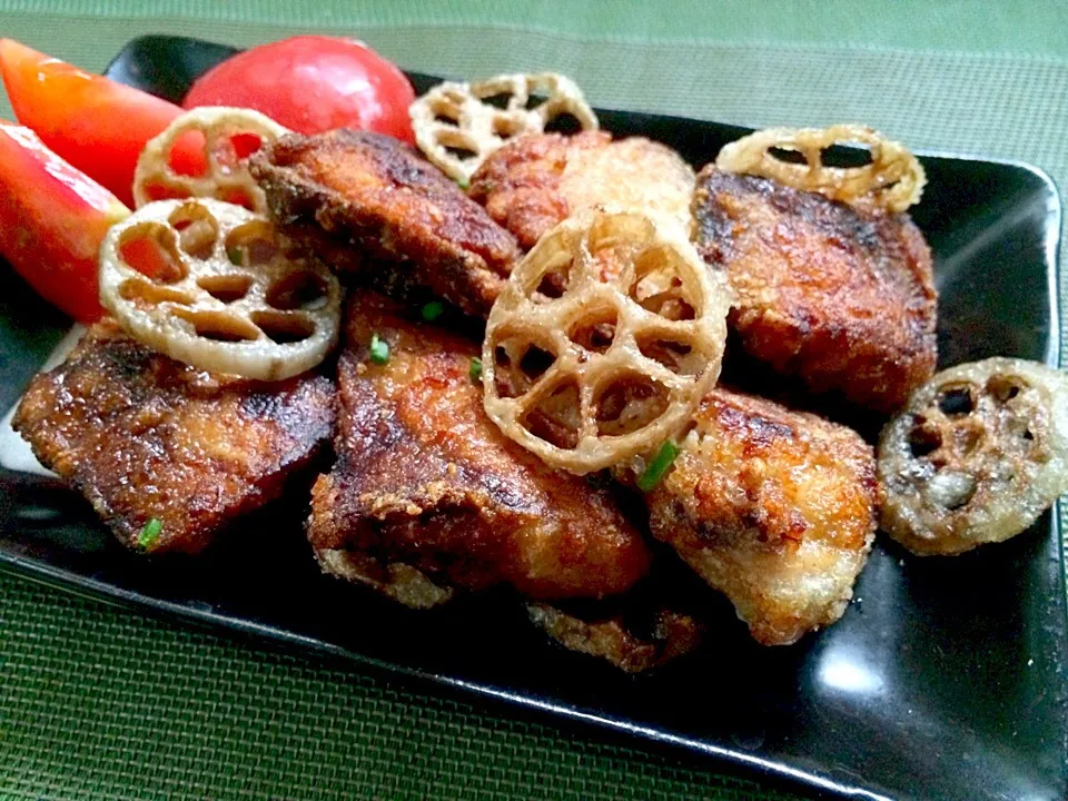 Fried yellowtail&Lotus root🐟鰤と蓮根の唐揚げ|🌈Ami🍻さん