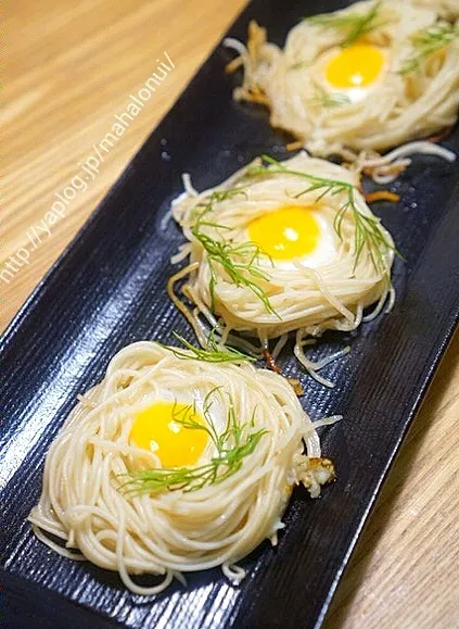 残った素麺を巣篭もり焼素麺に！！一口サイズでパクリ|ひこまるさん