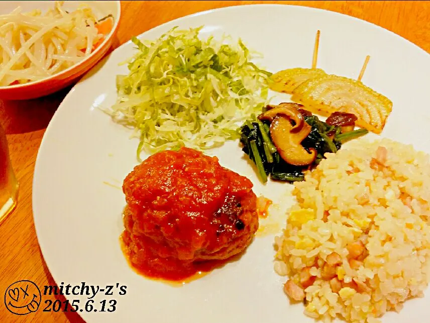 ハンバーグのワンプレートで晩ご飯(*^_^*)|ミッチーZさん