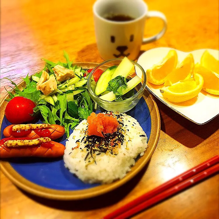 Snapdishの料理写真:朝メシ〜🍴|まんぞーさん