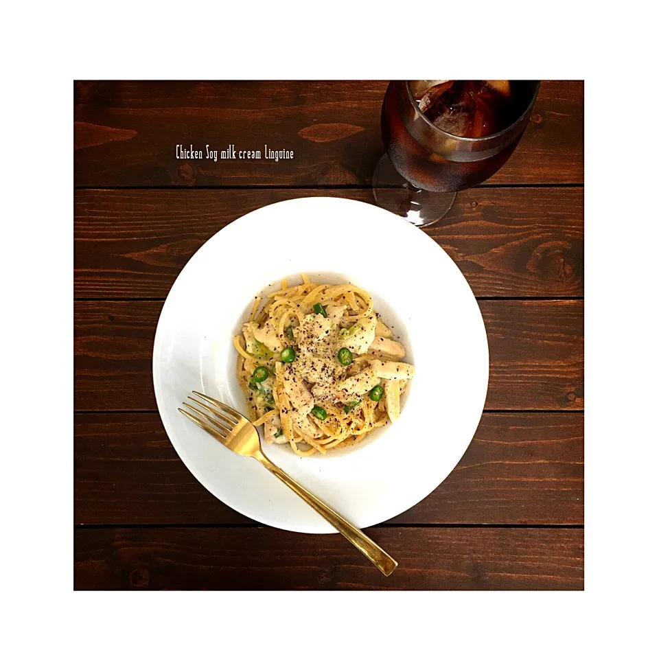 Chicken Soy milk cream Linguine 🍴🎶|welcomeizumiさん