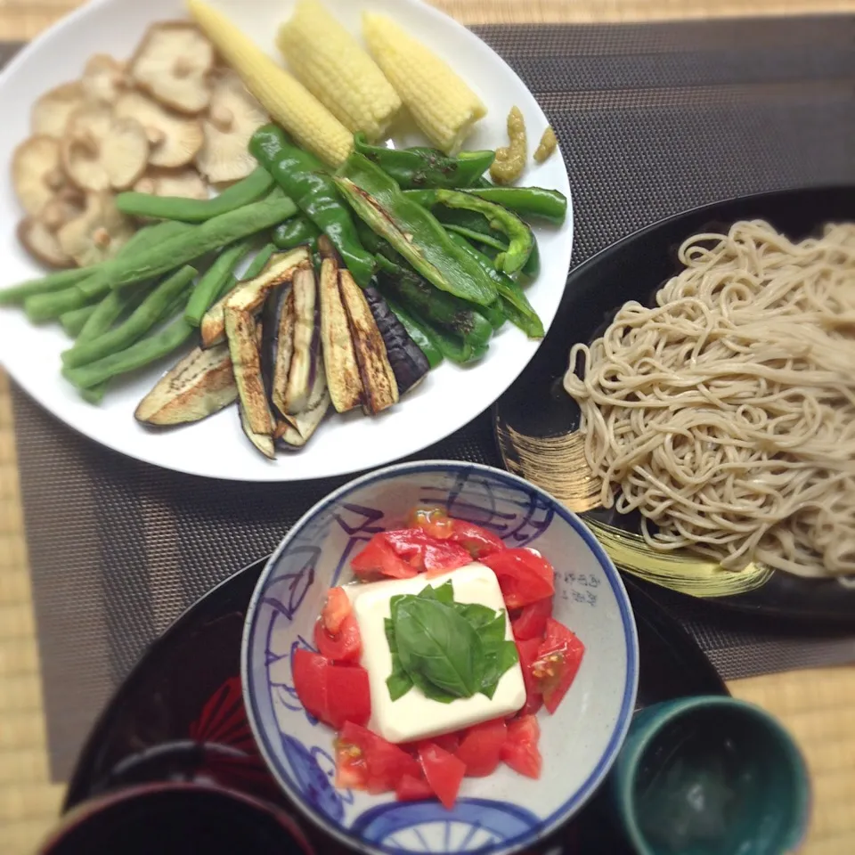 焼き野菜と蕎麦、冷奴付き☆|yaekoさん